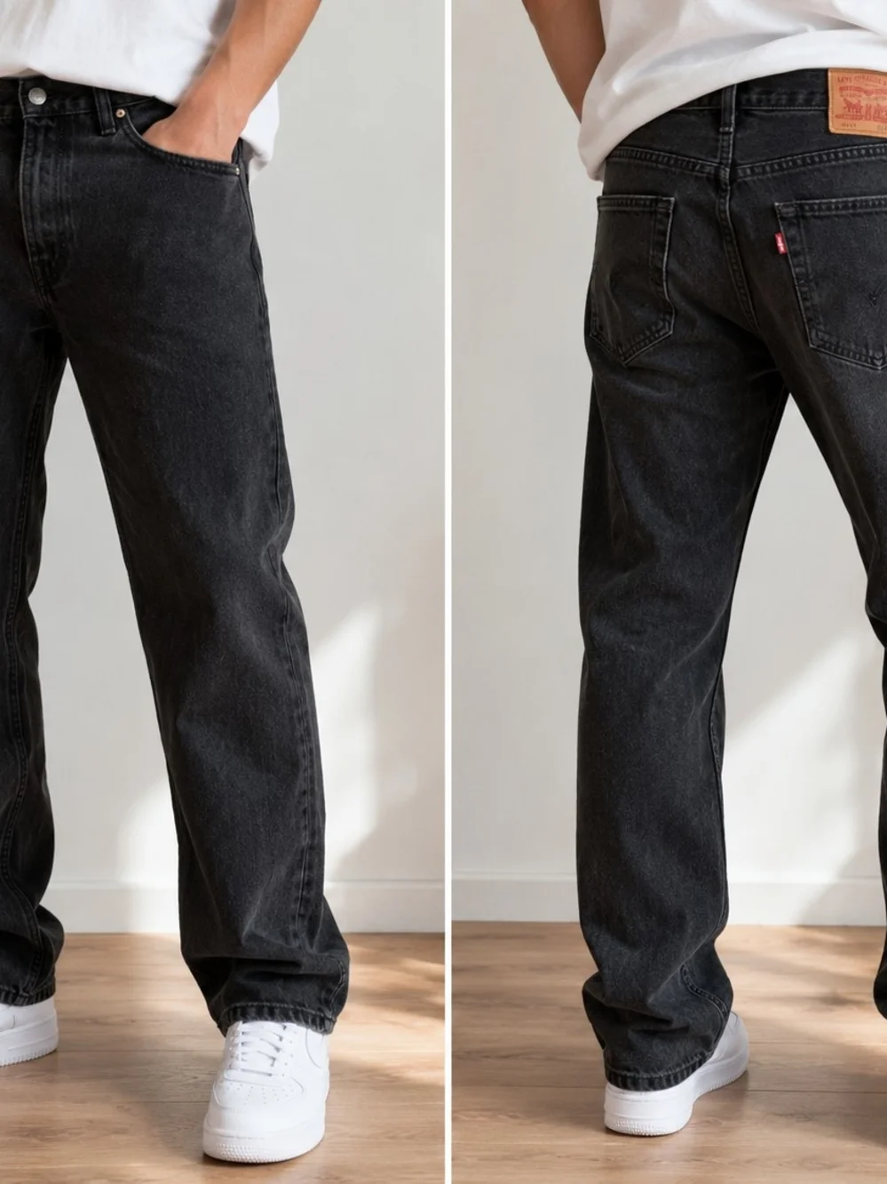 Levi's 505 Men's Straight Jeans - Black Denim